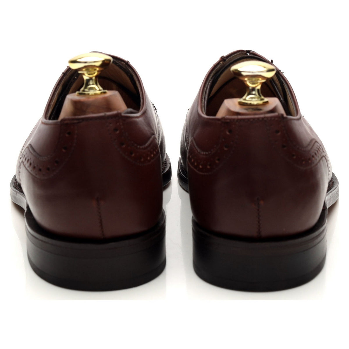 &#39;Guildford&#39; Brown Leather Derby Brogues UK 7.5 H
