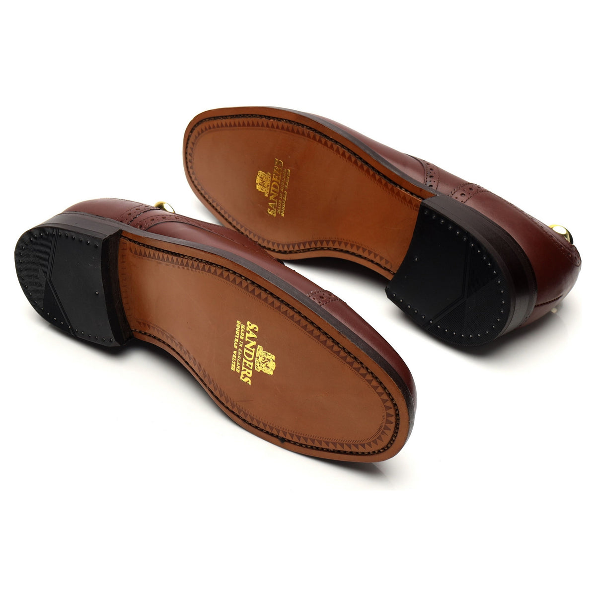 &#39;Guildford&#39; Brown Leather Derby Brogues UK 7.5 H
