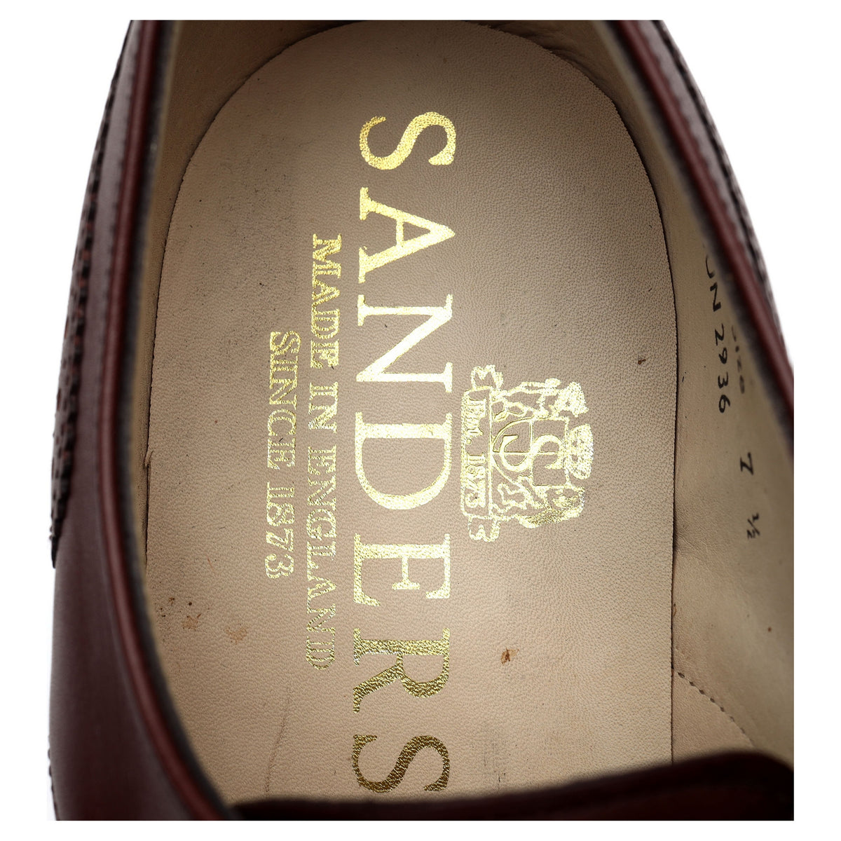 &#39;Guildford&#39; Brown Leather Derby Brogues UK 7.5 H