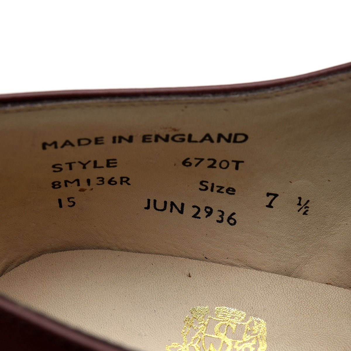 &#39;Guildford&#39; Brown Leather Derby Brogues UK 7.5 H