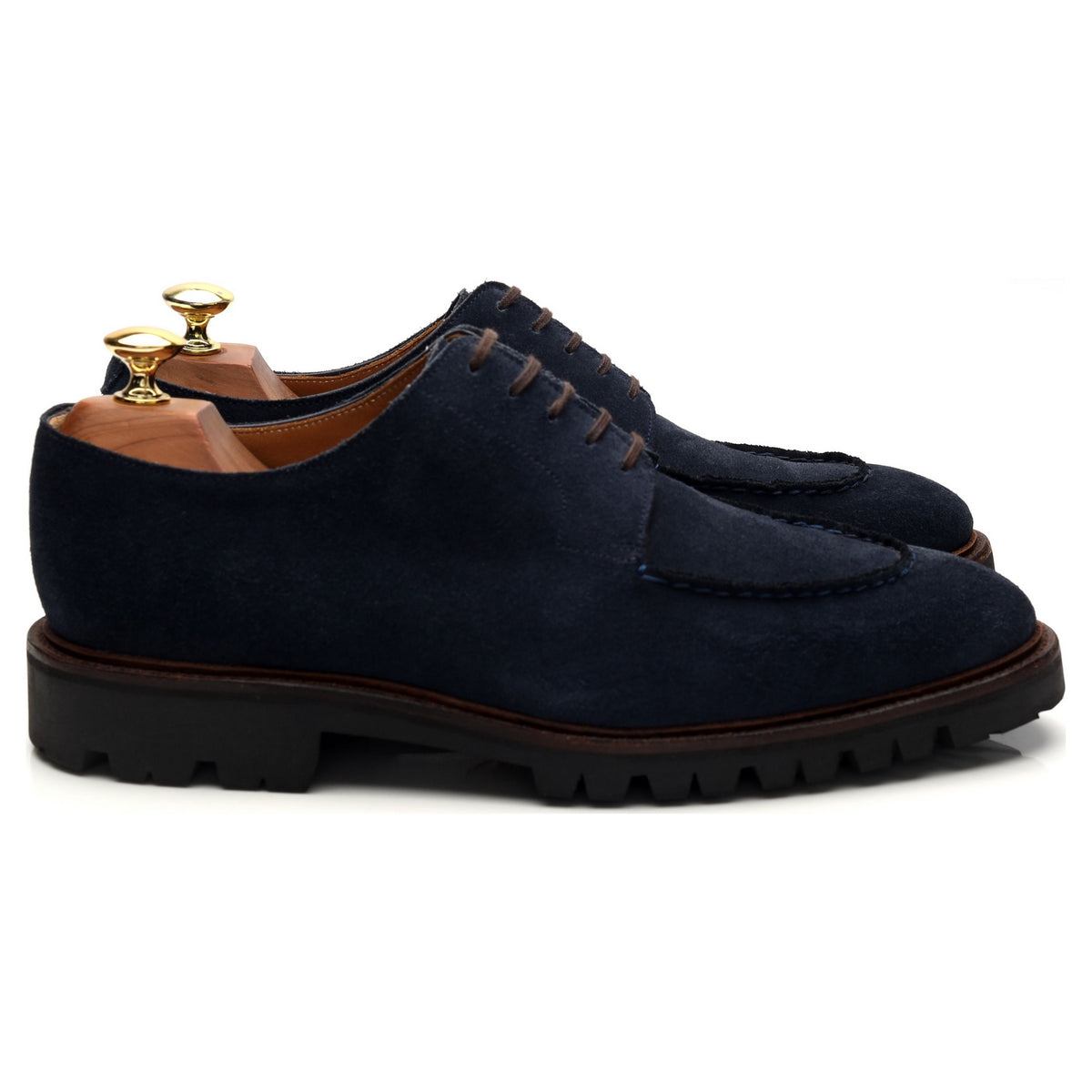 &#39;Gatsby&#39; Navy Blue Suede Derby UK 8 E