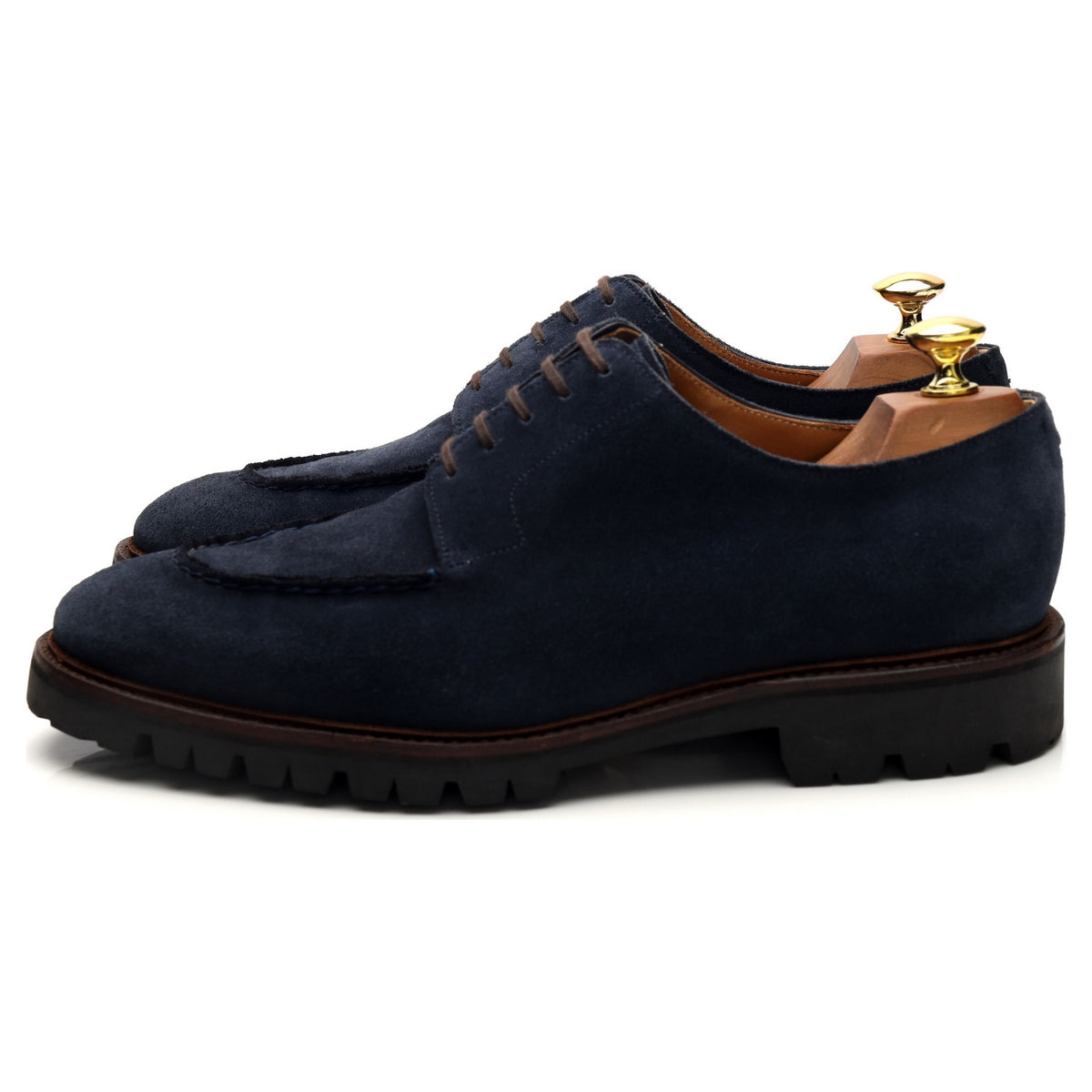 &#39;Gatsby&#39; Navy Blue Suede Derby UK 8 E