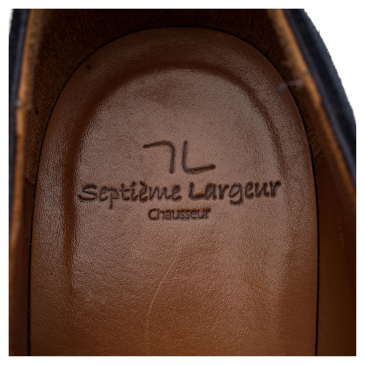 &#39;Gatsby&#39; Navy Blue Suede Derby UK 8 E