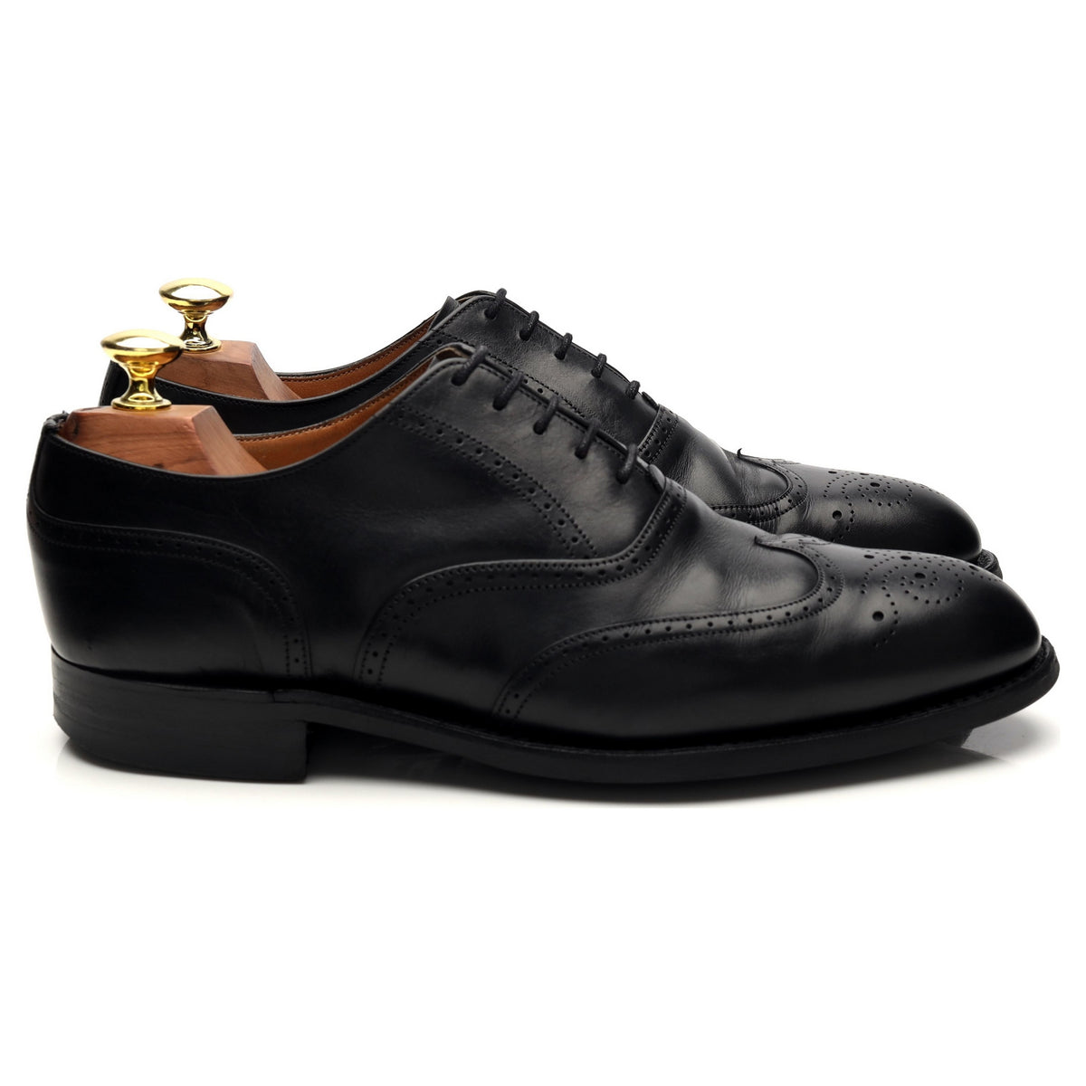 &#39;Loddington R&#39; Black Leather Oxford Brogues UK 7 F