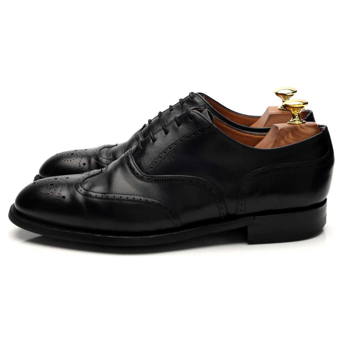 &#39;Loddington R&#39; Black Leather Oxford Brogues UK 7 F