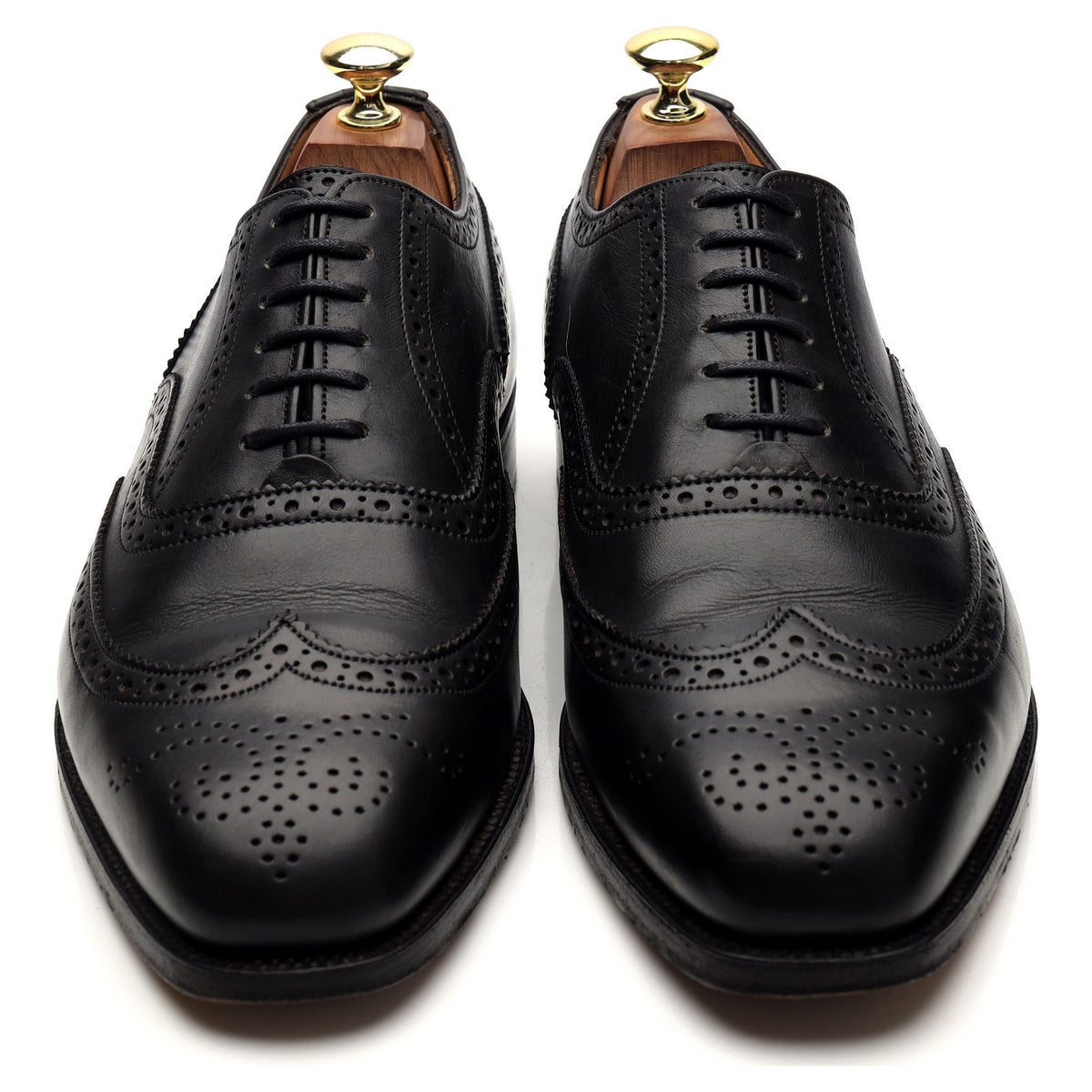 &#39;Piccadilly&#39; Black Leather Oxford Brogues UK 7
