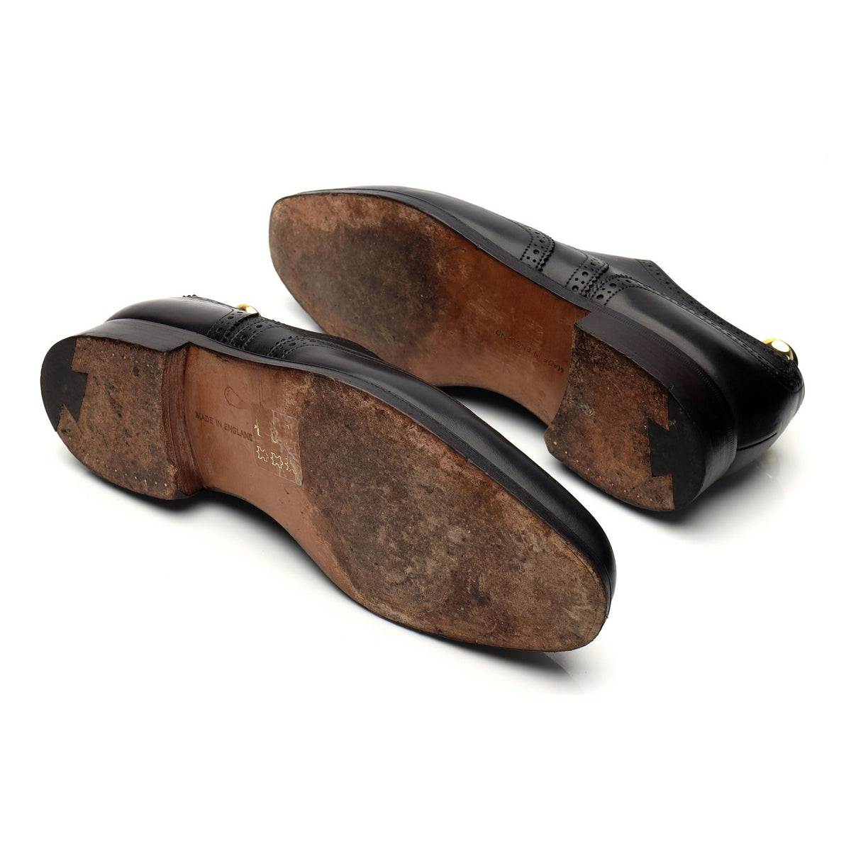 &#39;Piccadilly&#39; Black Leather Oxford Brogues UK 7