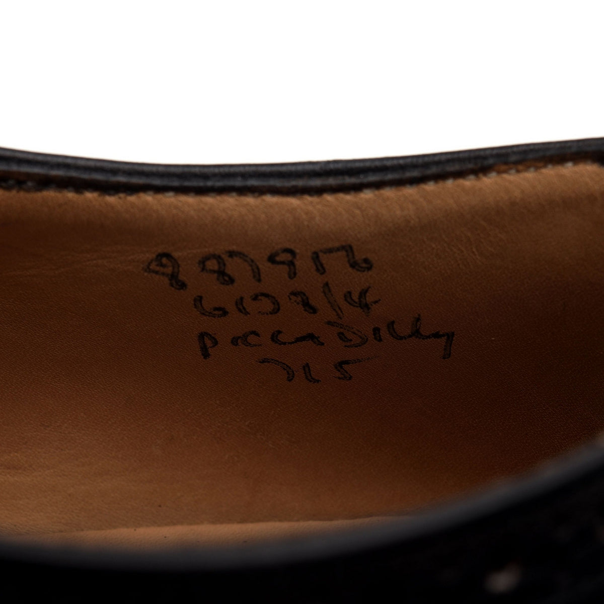 &#39;Piccadilly&#39; Black Leather Oxford Brogues UK 7