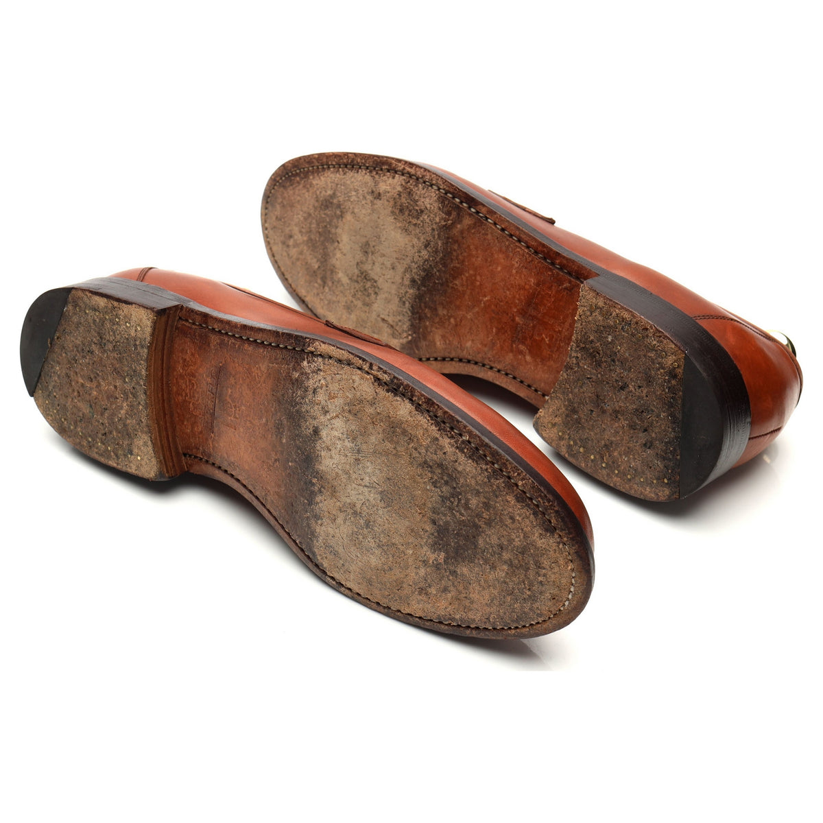 &#39;8459FW04&#39; Tan Brown Leather Loafers UK 6.5 F