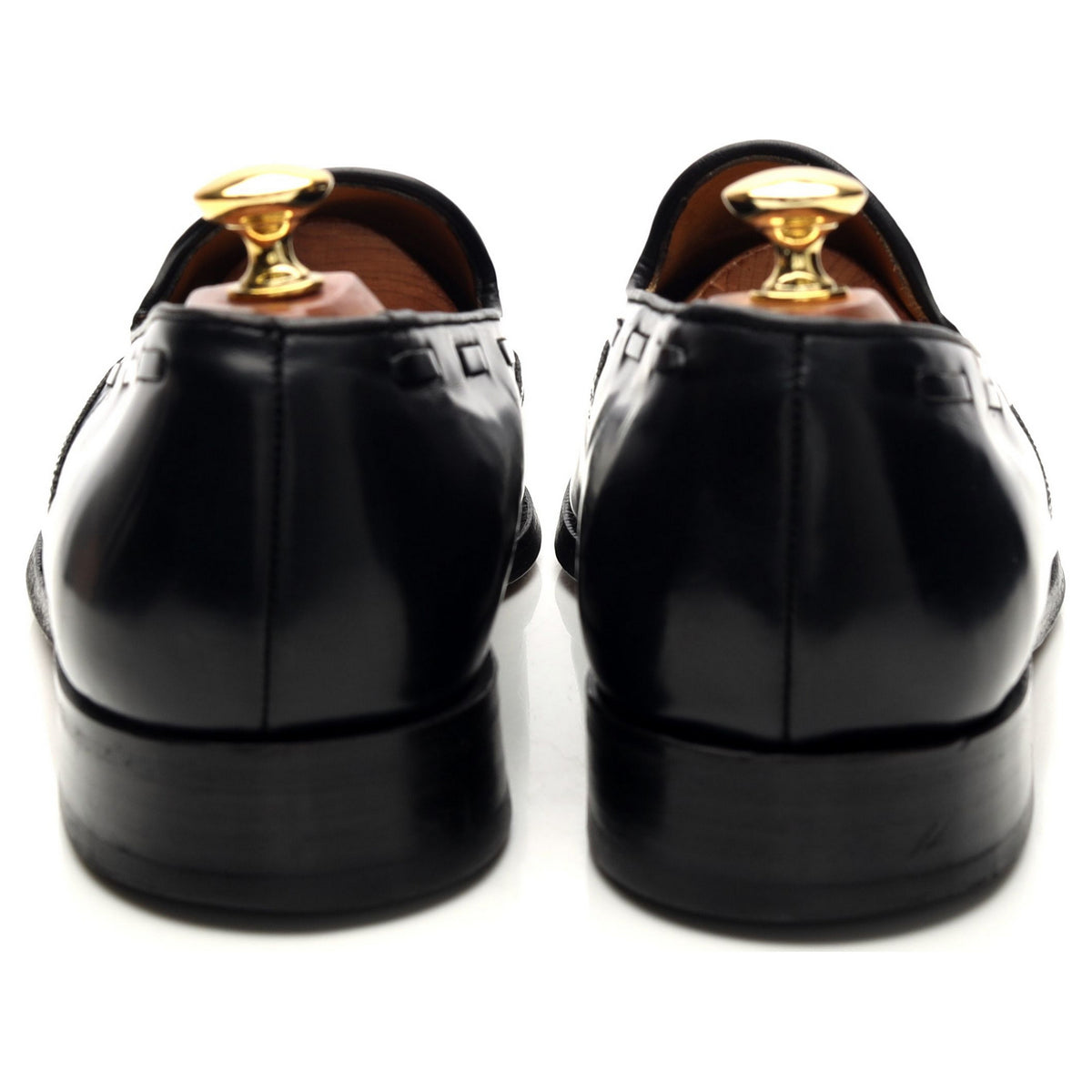 &#39;Clive&#39; Black Leather Tassel Loafers UK 9 F