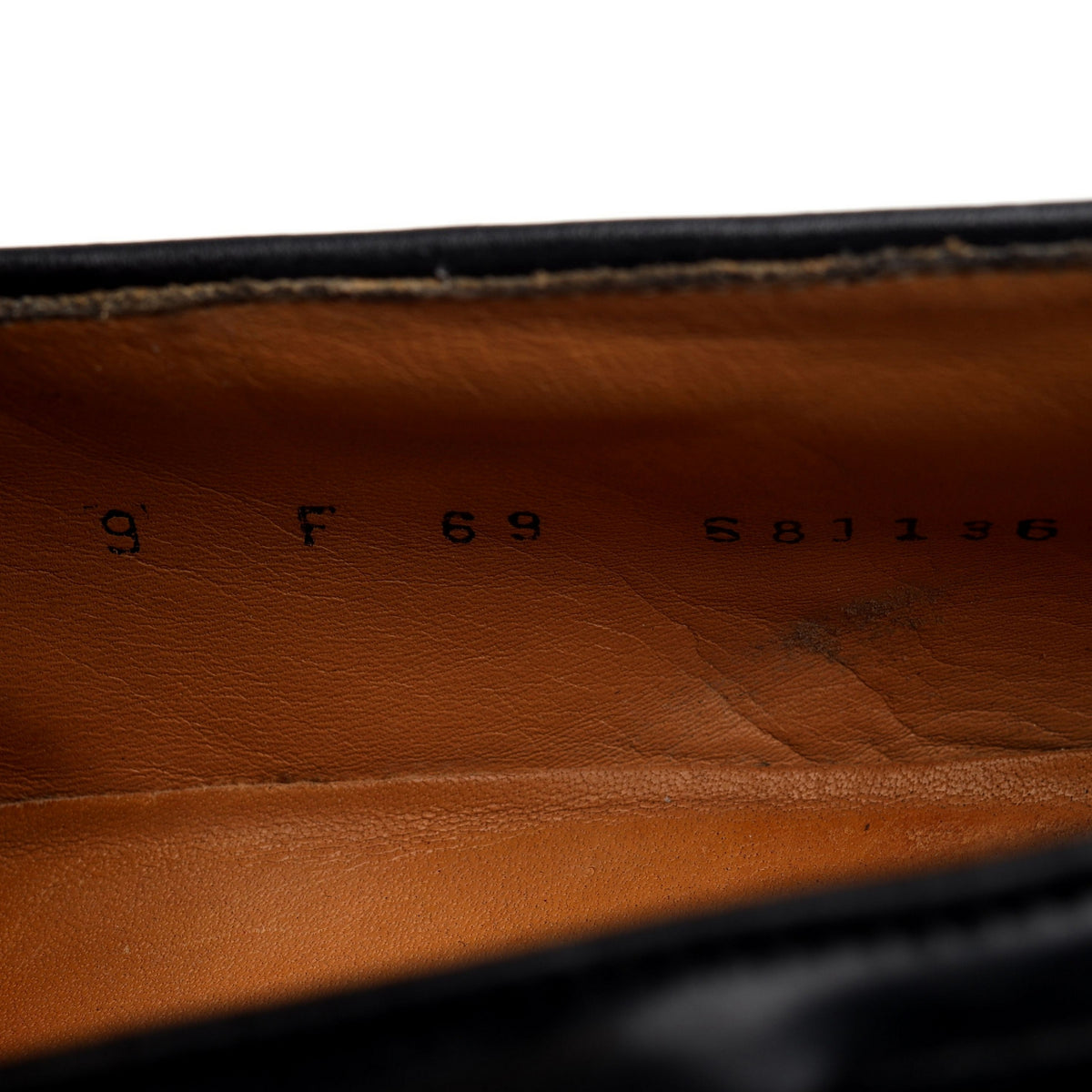 &#39;Clive&#39; Black Leather Tassel Loafers UK 9 F