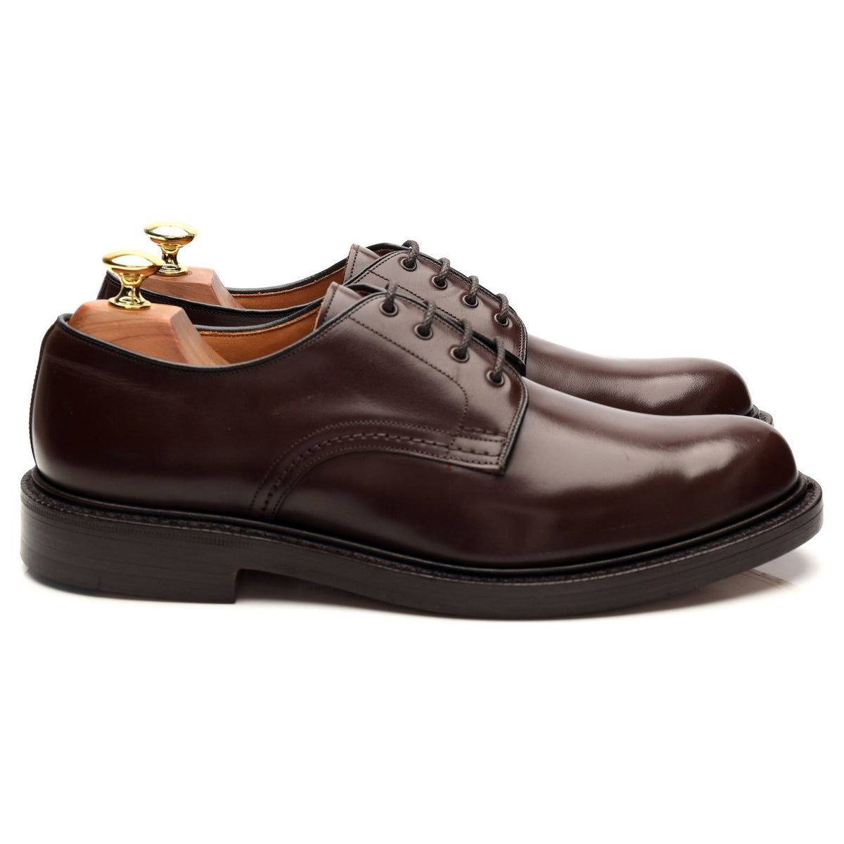 &#39;Anglesey&#39; Brown Leather Derby UK 8.5 F