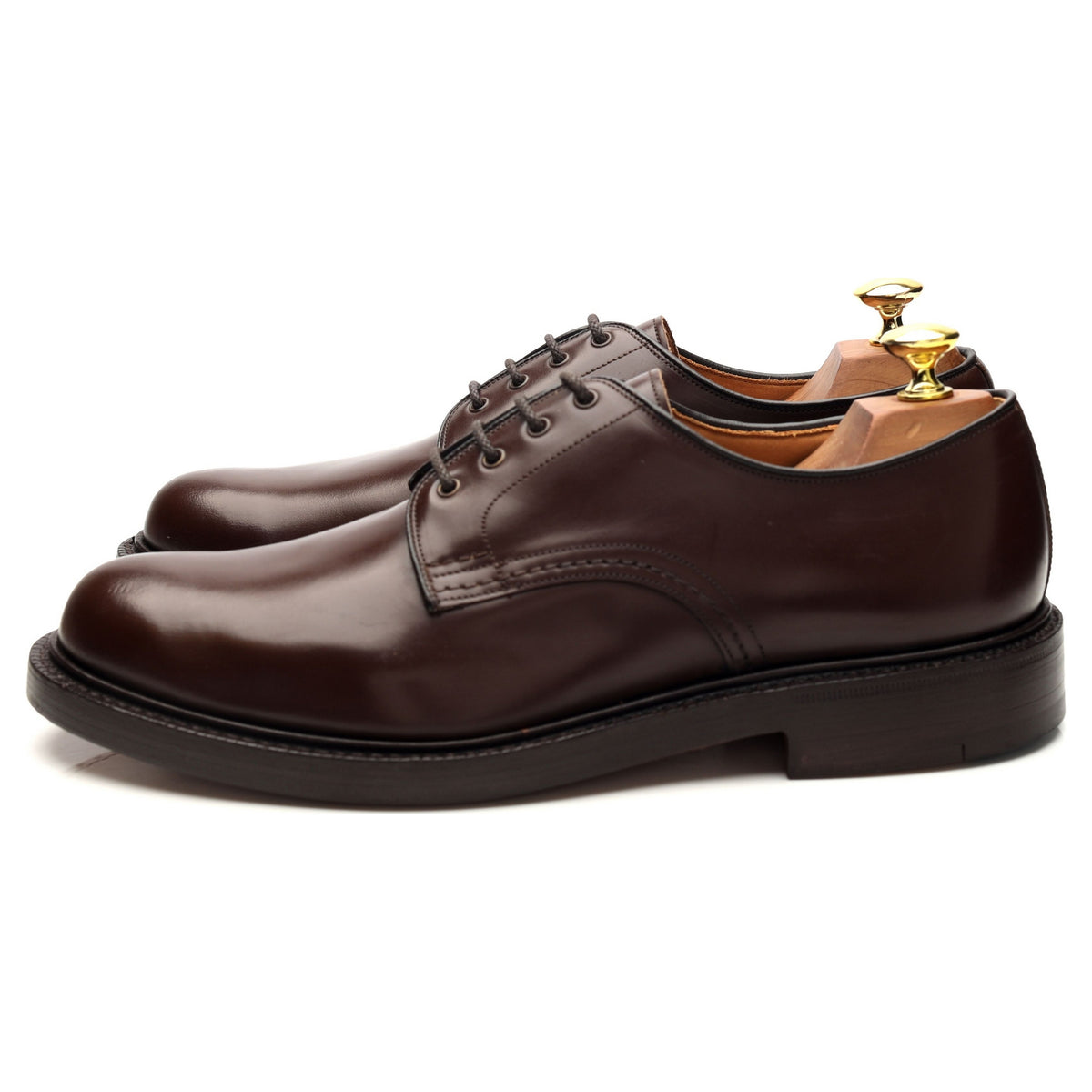 &#39;Anglesey&#39; Brown Leather Derby UK 8.5 F