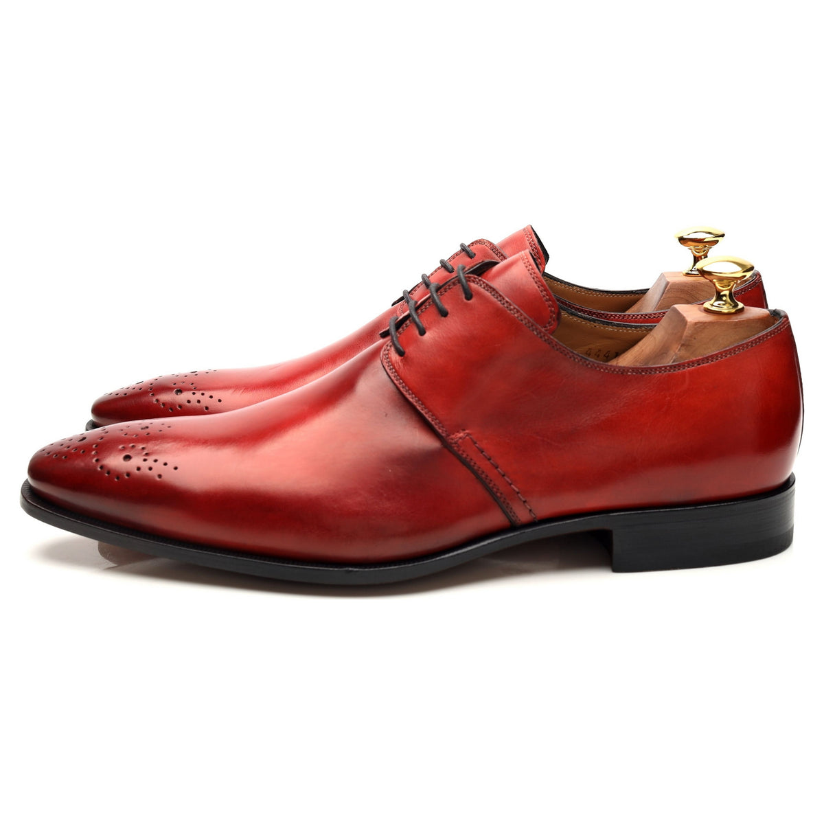 &#39;4441&#39; Red Leather Derby UK 9