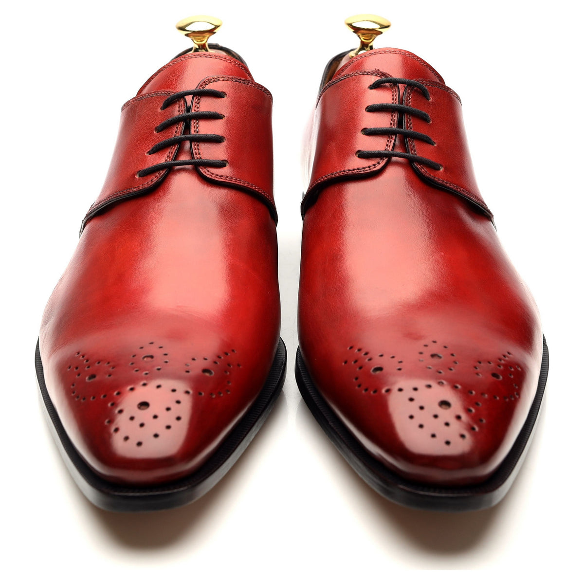 &#39;4441&#39; Red Leather Derby UK 9