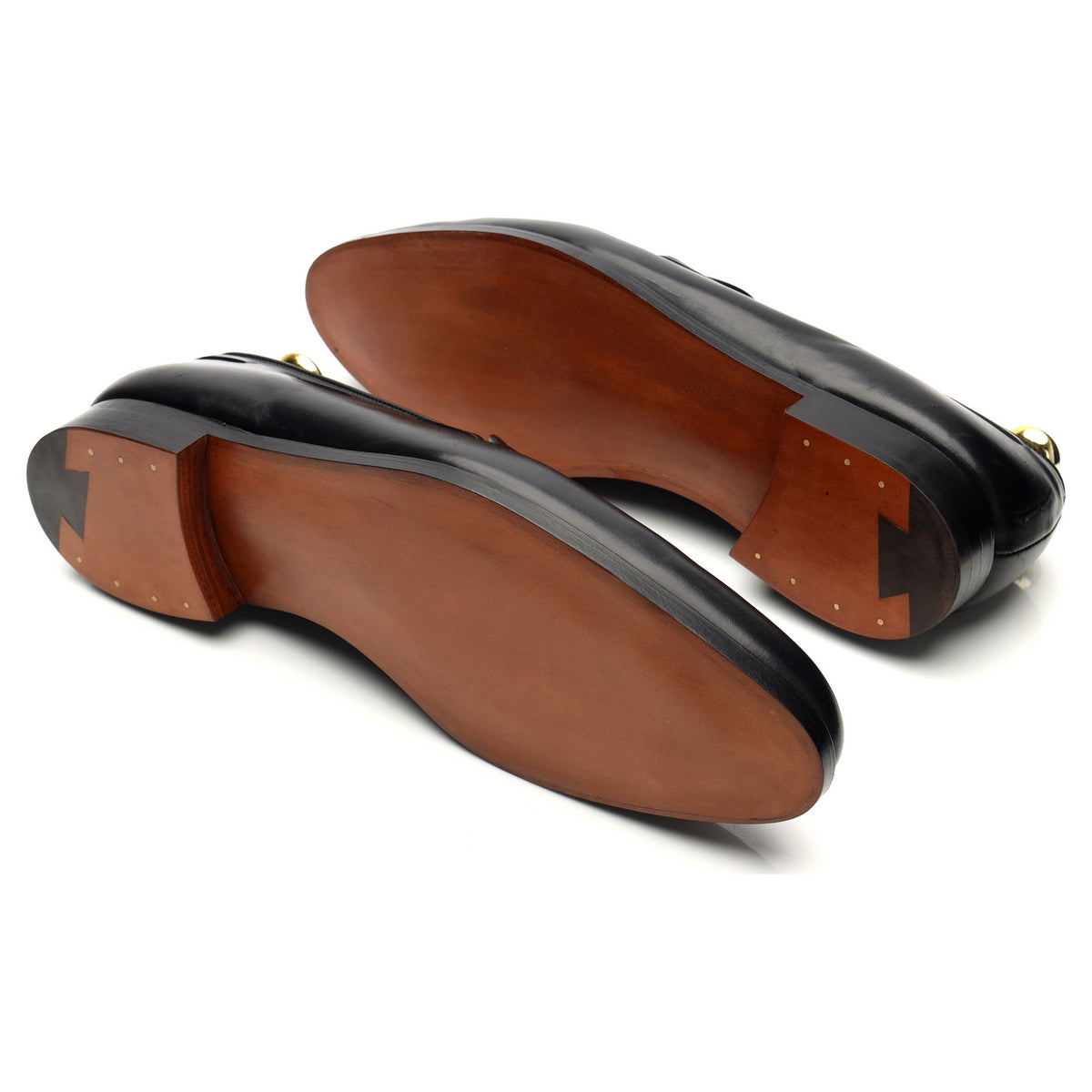 &#39;Adrian&#39; Black Leather Tassel Loafers UK 7.5 E