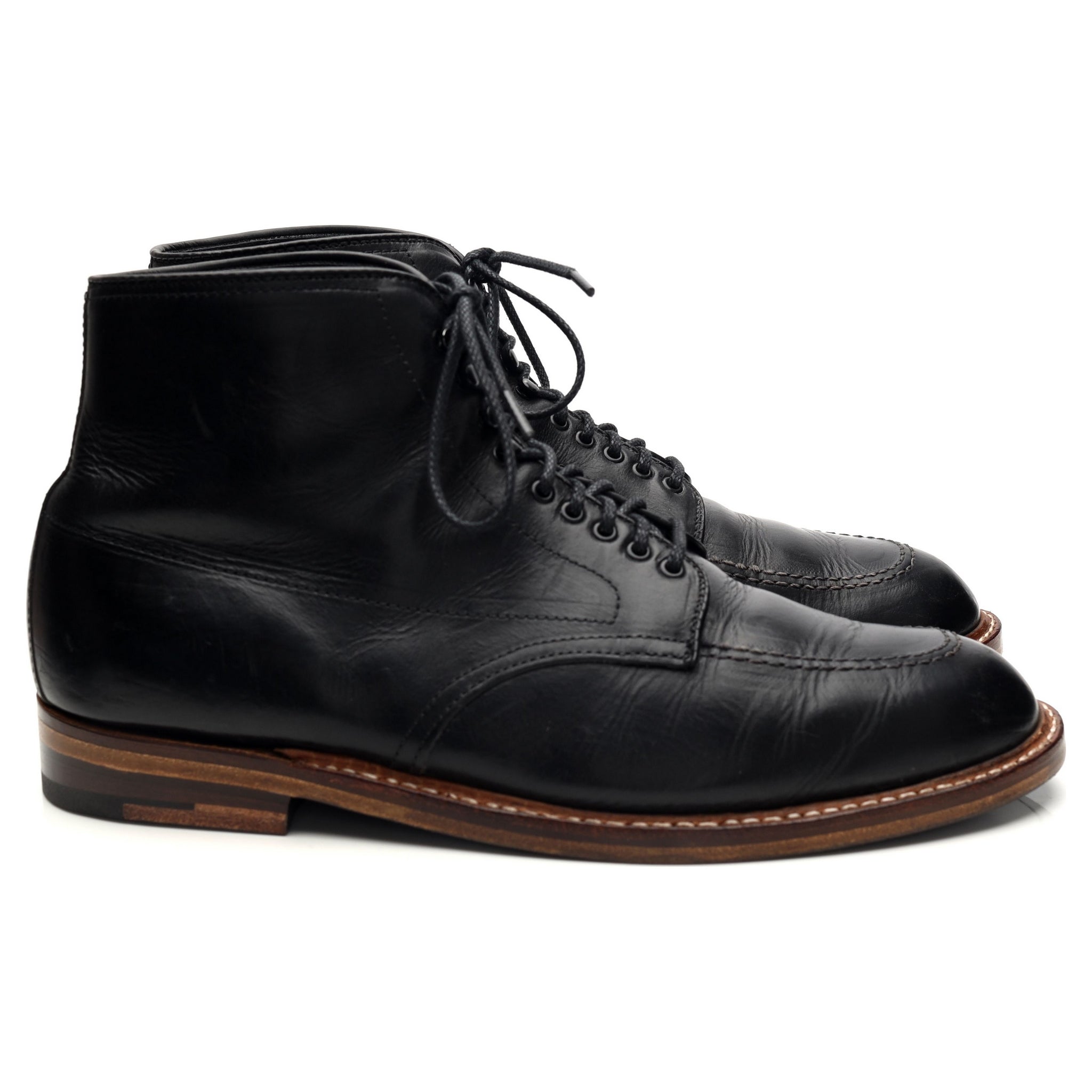 401' ブラックレザー インディブーツ UK 9 US 10 D - Abbot's Shoes