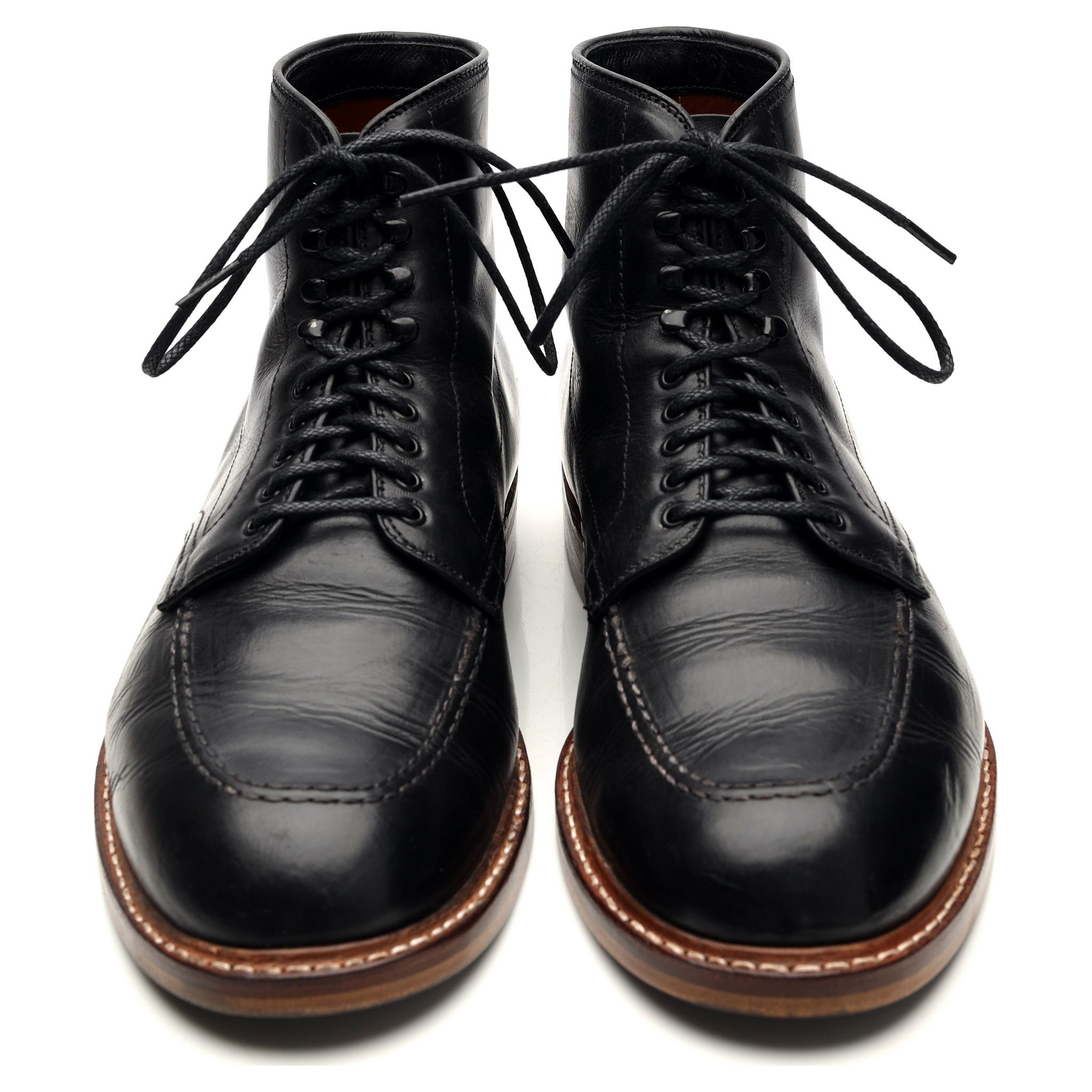 Alden 黒 レザー モカシンブーツ 401 Alden 黒 レザー モカシンブーツ 401