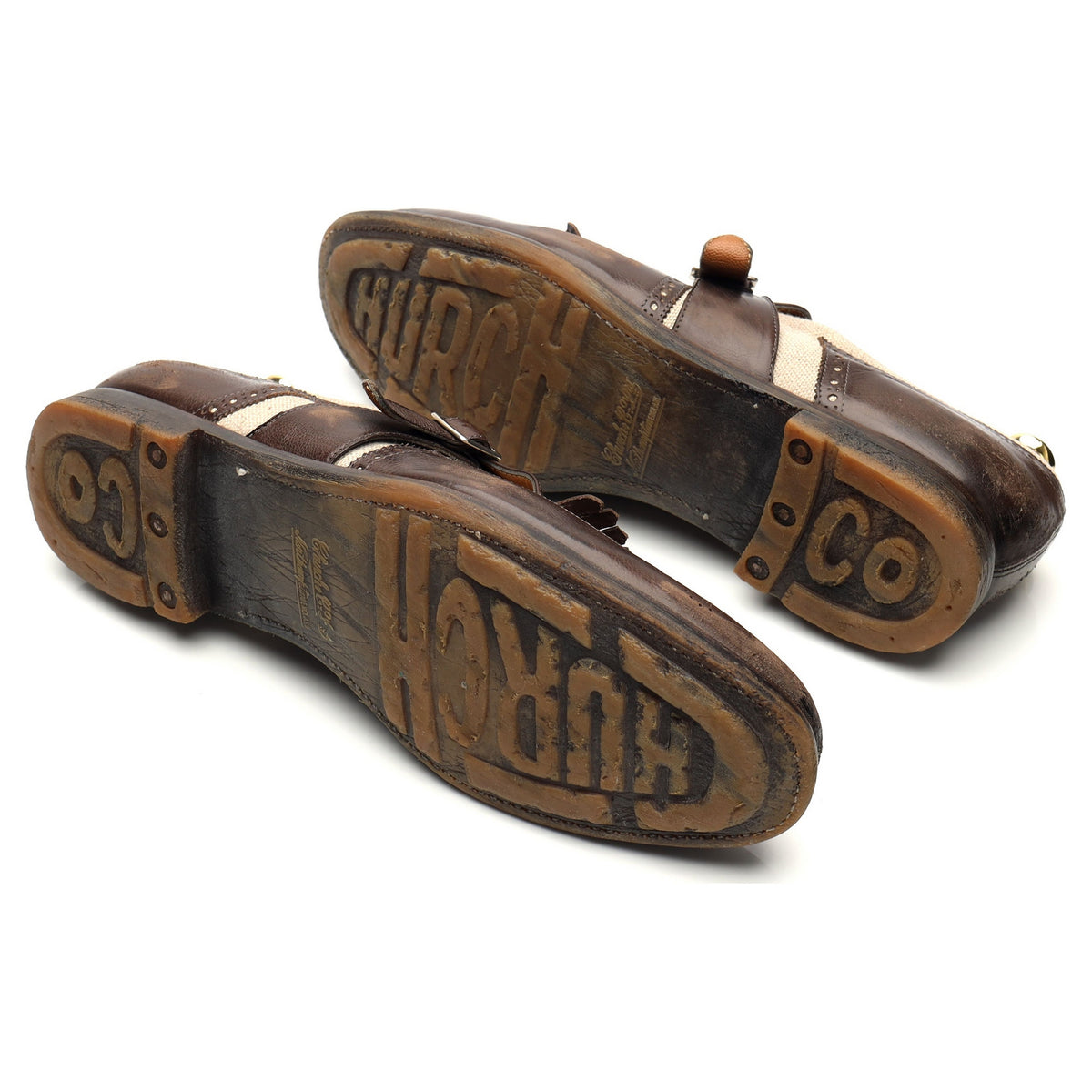 &#39;Shanghai&#39; Dark Brown Leather Monk Strap UK 10 F