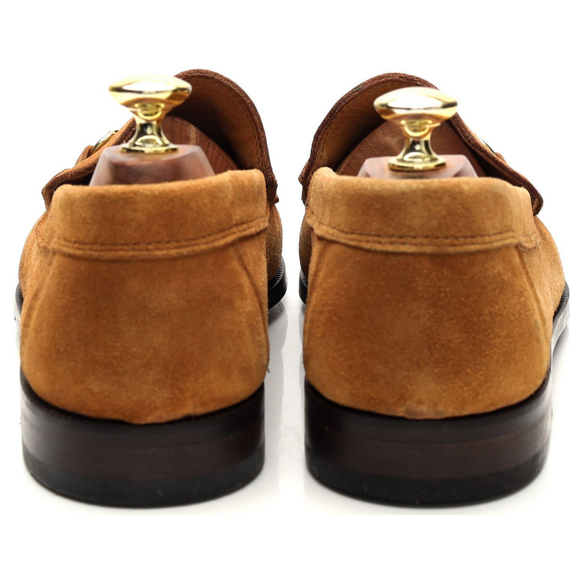 Tan Brown Suede Horsebit Loafers UK 7.5 EU 41.5