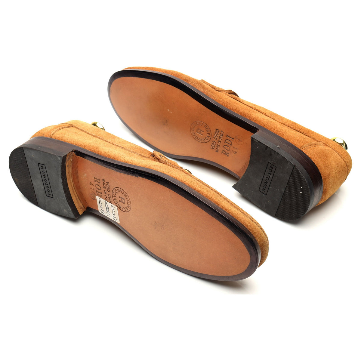 Tan Brown Suede Horsebit Loafers UK 7.5 EU 41.5