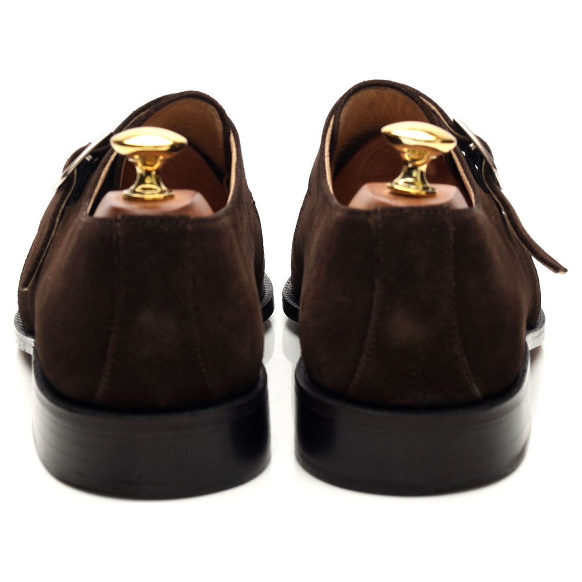 Dark Brown Suede Monk Strap UK 6