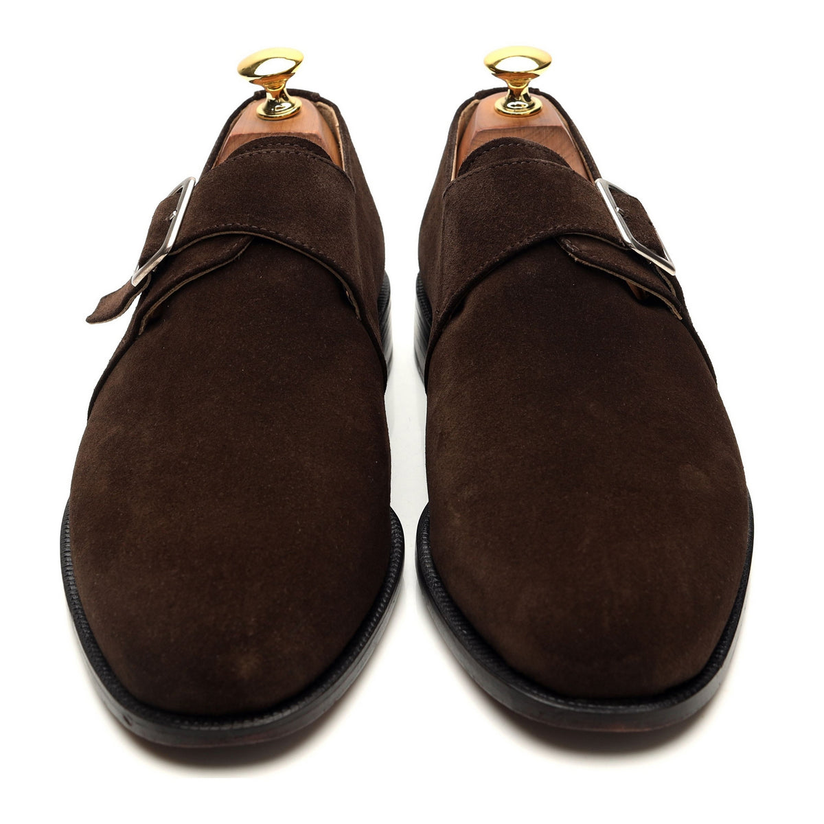 Dark Brown Suede Monk Strap UK 6