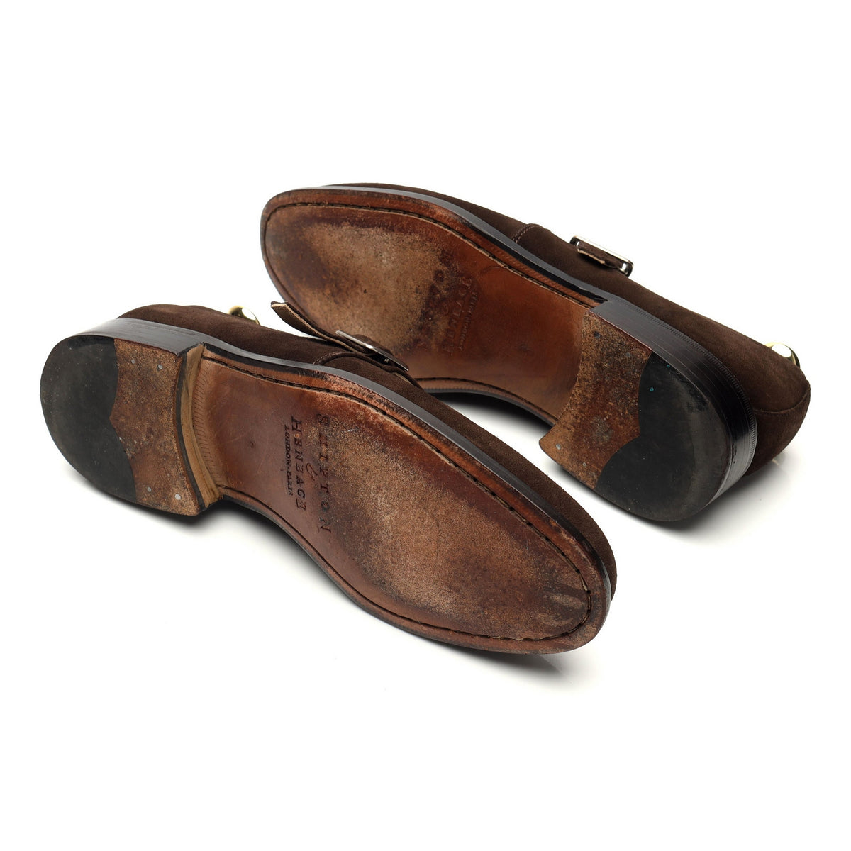 Dark Brown Suede Monk Strap UK 6