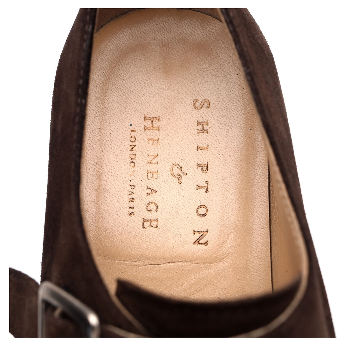 Dark Brown Suede Monk Strap UK 6