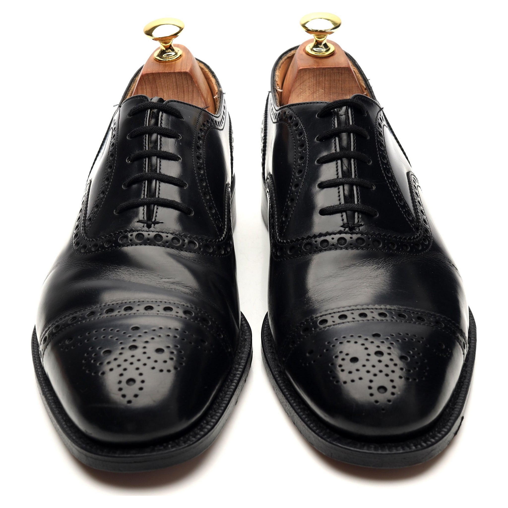 'Perth' Black Leather Oxford Brogues UK 8.5 F