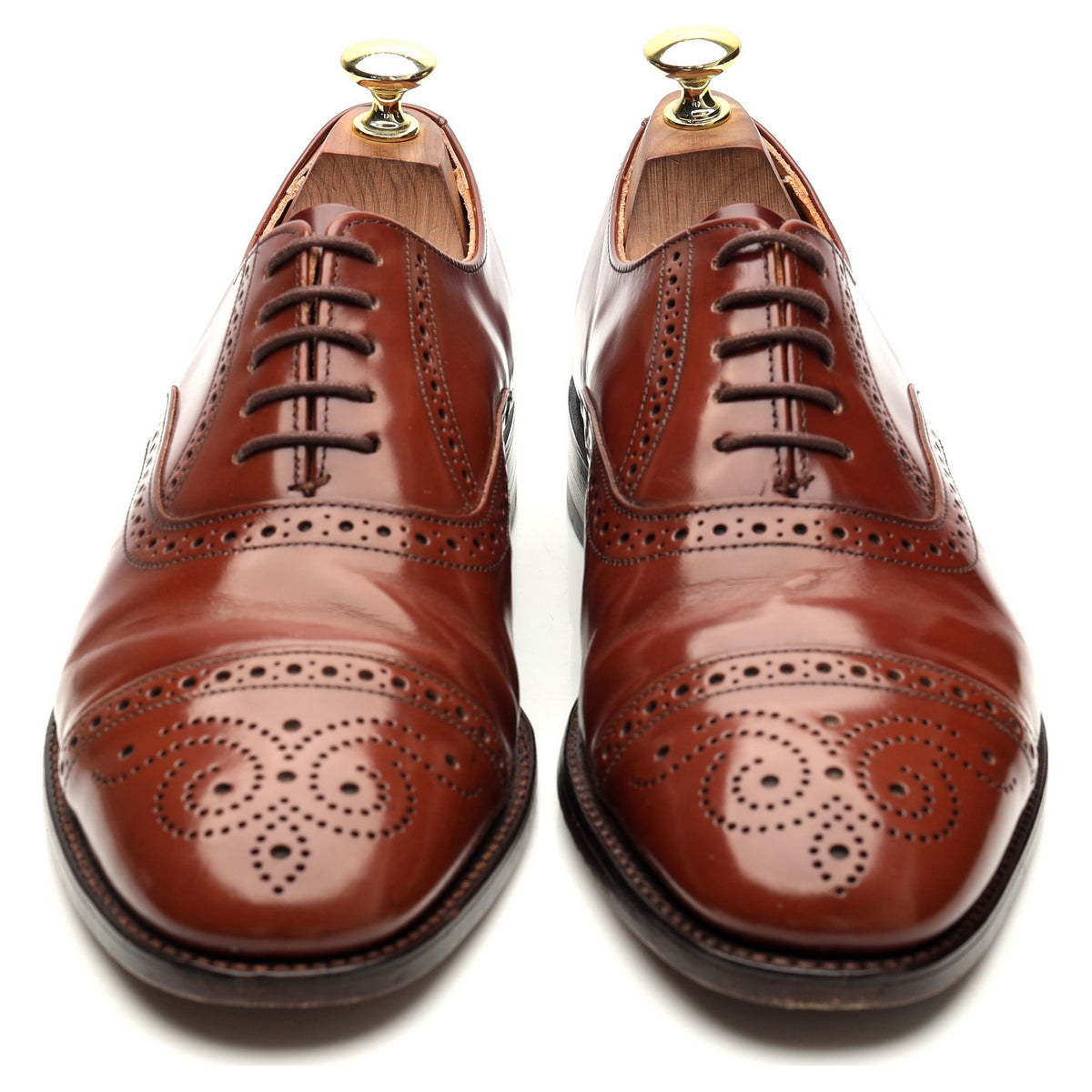 &#39;Oban&#39; Brown Leather Oxford Brogues UK 7 F