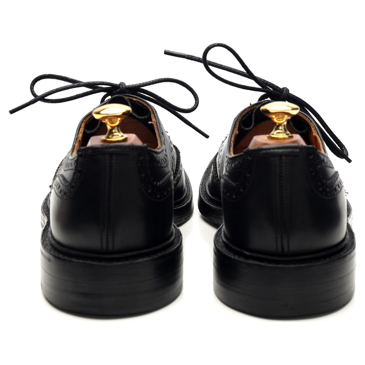 &#39;Keswick&#39; Black Leather Derby Brogues UK 9