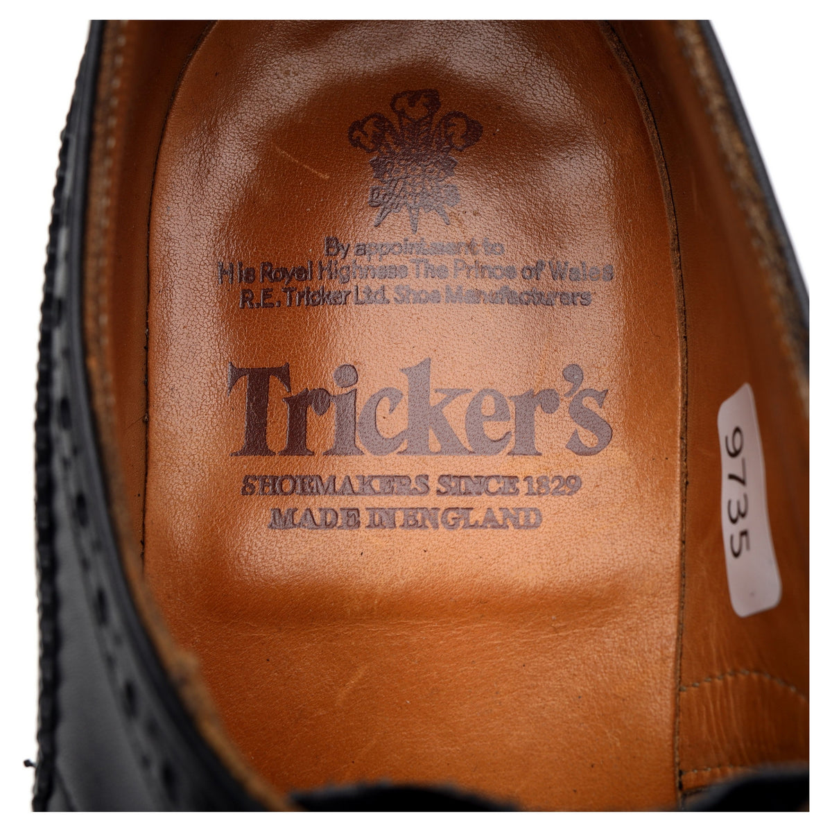 &#39;Keswick&#39; Black Leather Derby Brogues UK 9