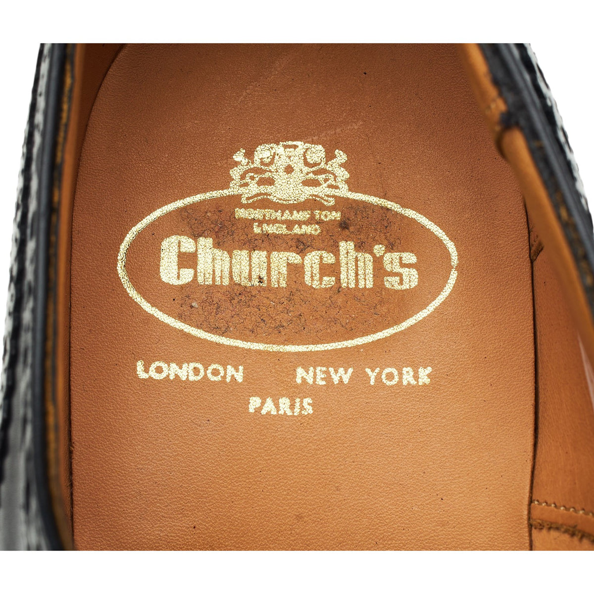 'Brisbane' Black Leather Oxford Brogues UK 10 F