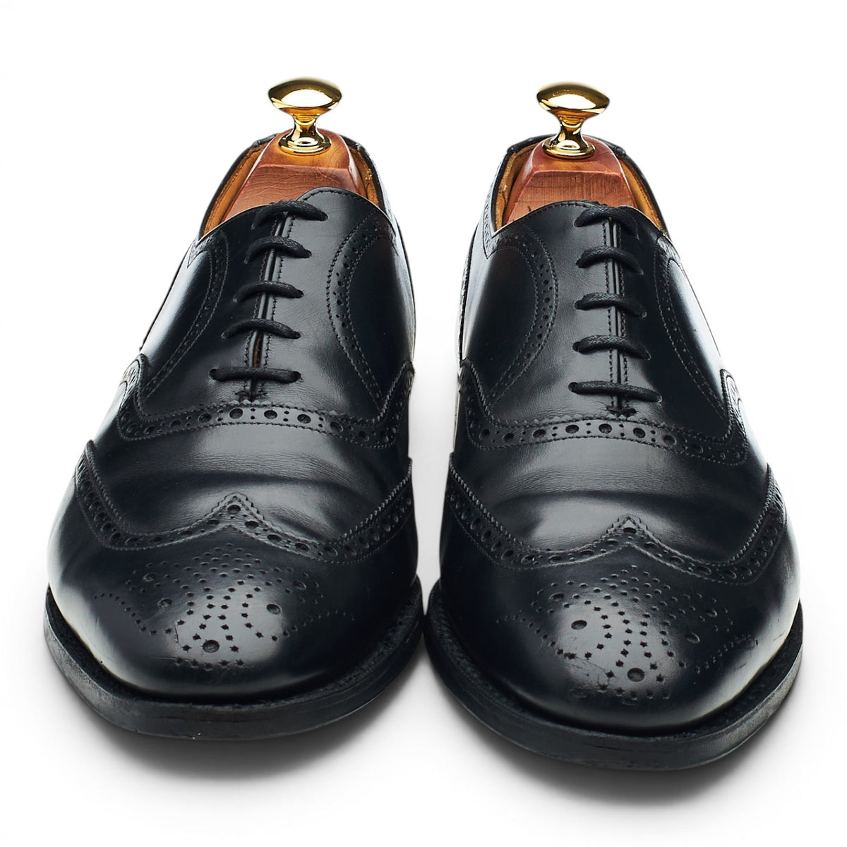 New & Lingwood 'Westgate' Black Leather Oxford Brogues UK 9 E