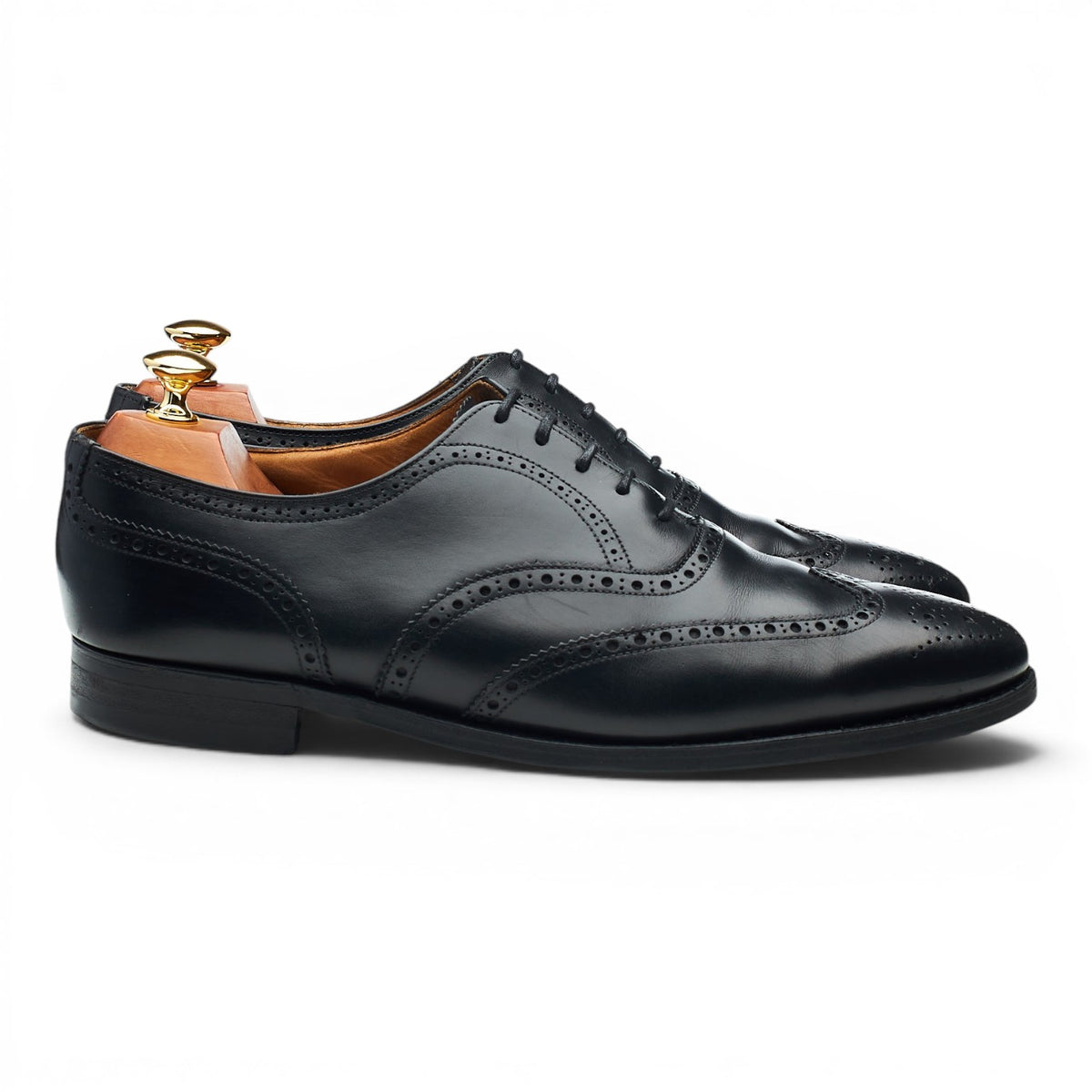 New & Lingwood 'Westgate' Black Leather Oxford Brogues UK 9 E