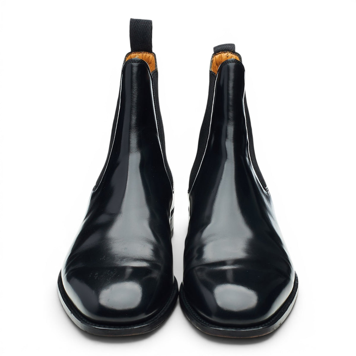 Black Leather Chelsea Boots UK 9 G