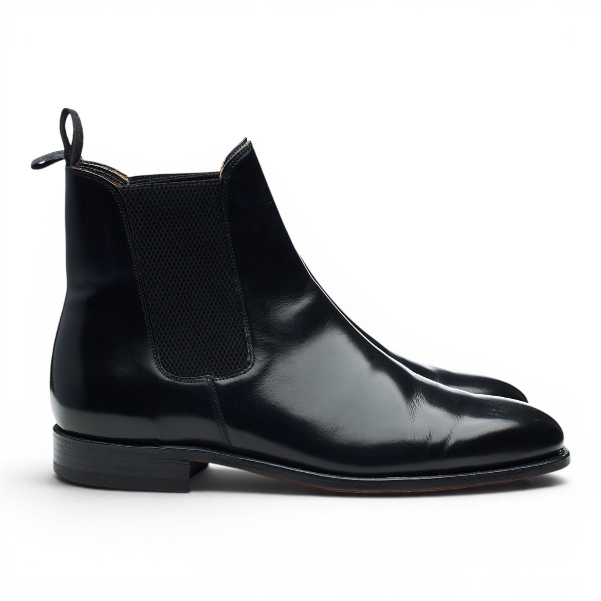 Black Leather Chelsea Boots UK 9 G