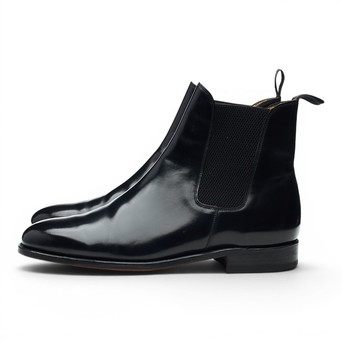 Black Leather Chelsea Boots UK 9 G