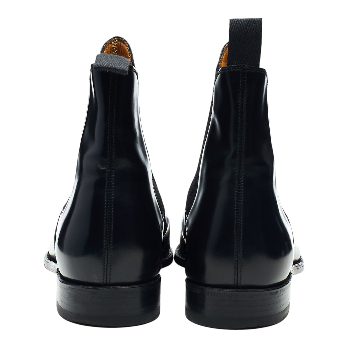 Black Leather Chelsea Boots UK 9 G