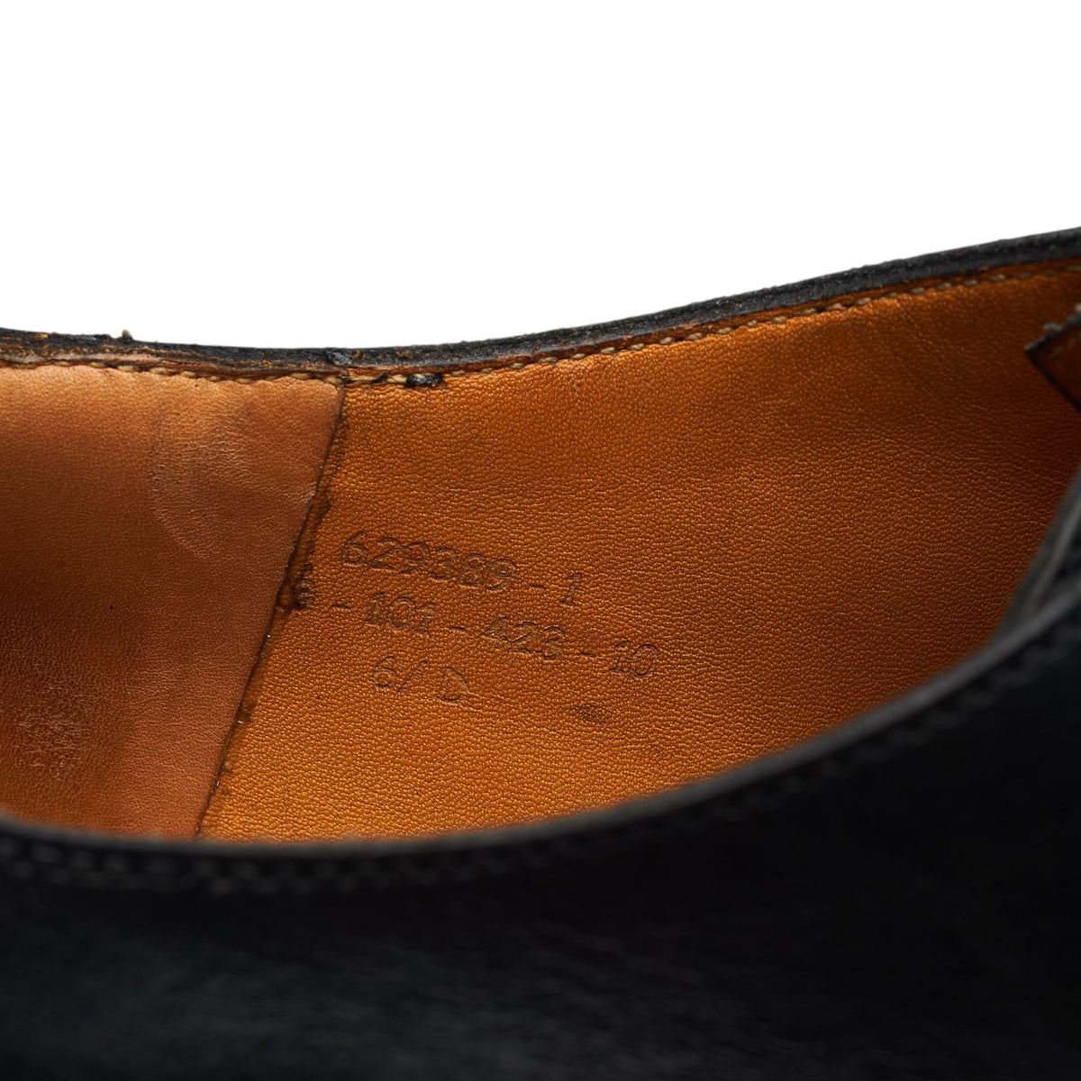 '423' Black Leather Oxford 6 D UK 6.5