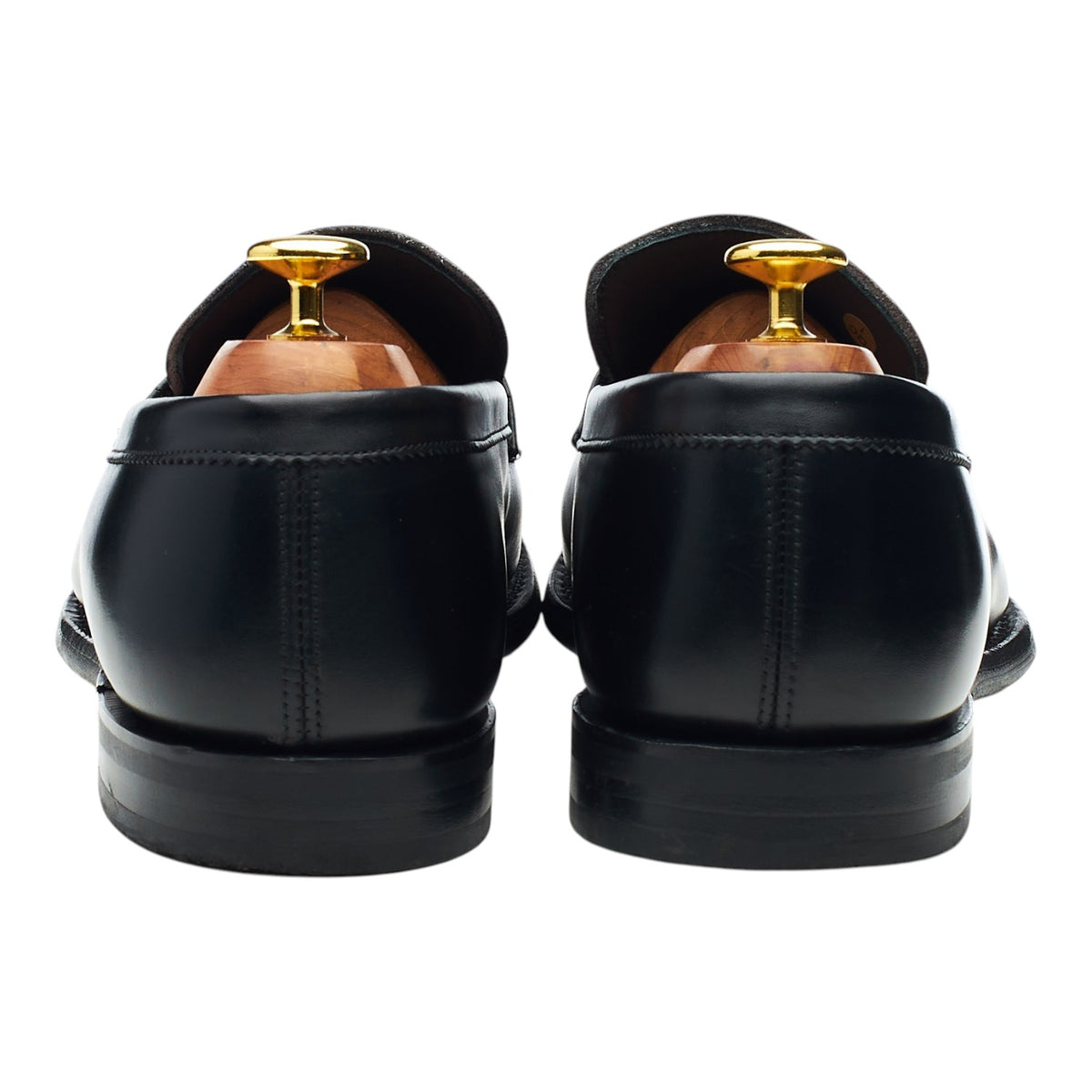 'Parham' Black Leather Split Toe Loafers UK 8 F