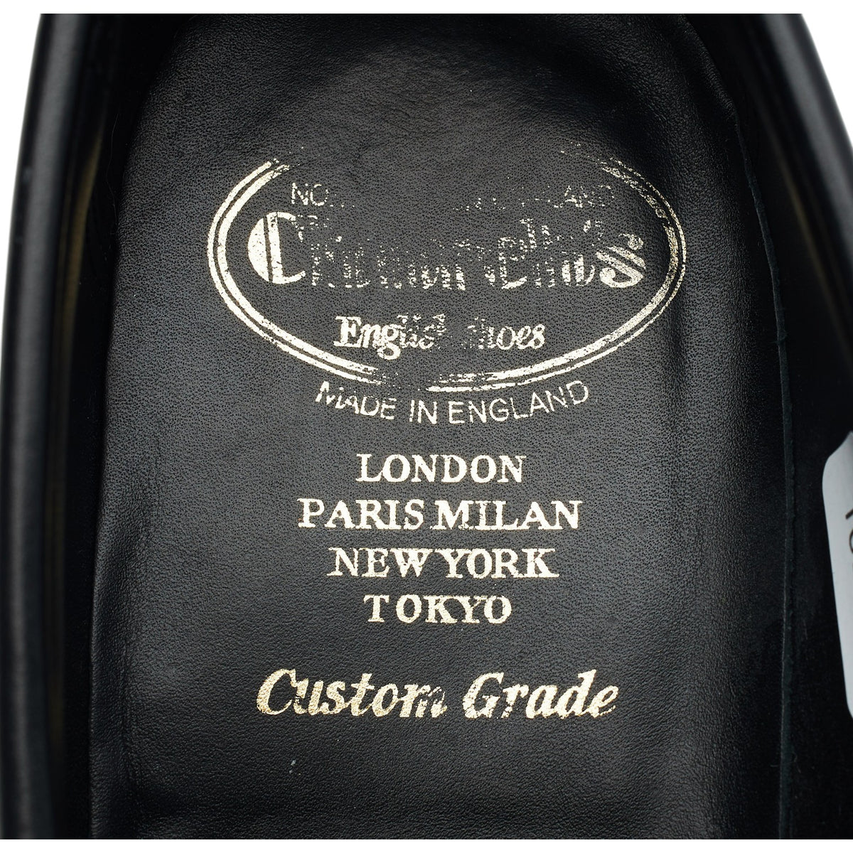 'Parham' Black Leather Split Toe Loafers UK 8 F