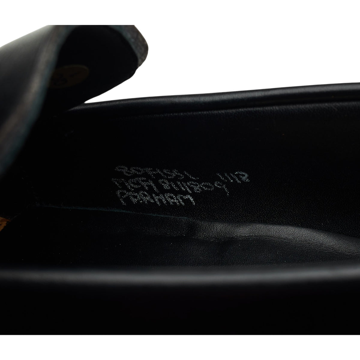 'Parham' Black Leather Split Toe Loafers UK 8 F