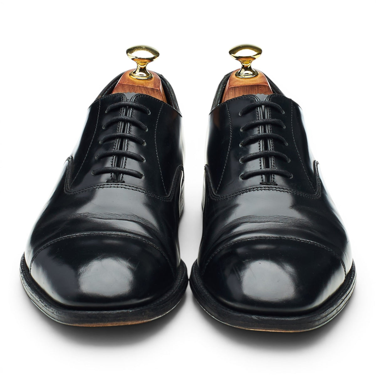 Herring 'Knightsbridge' Black Leather Oxford UK 7.5 F
