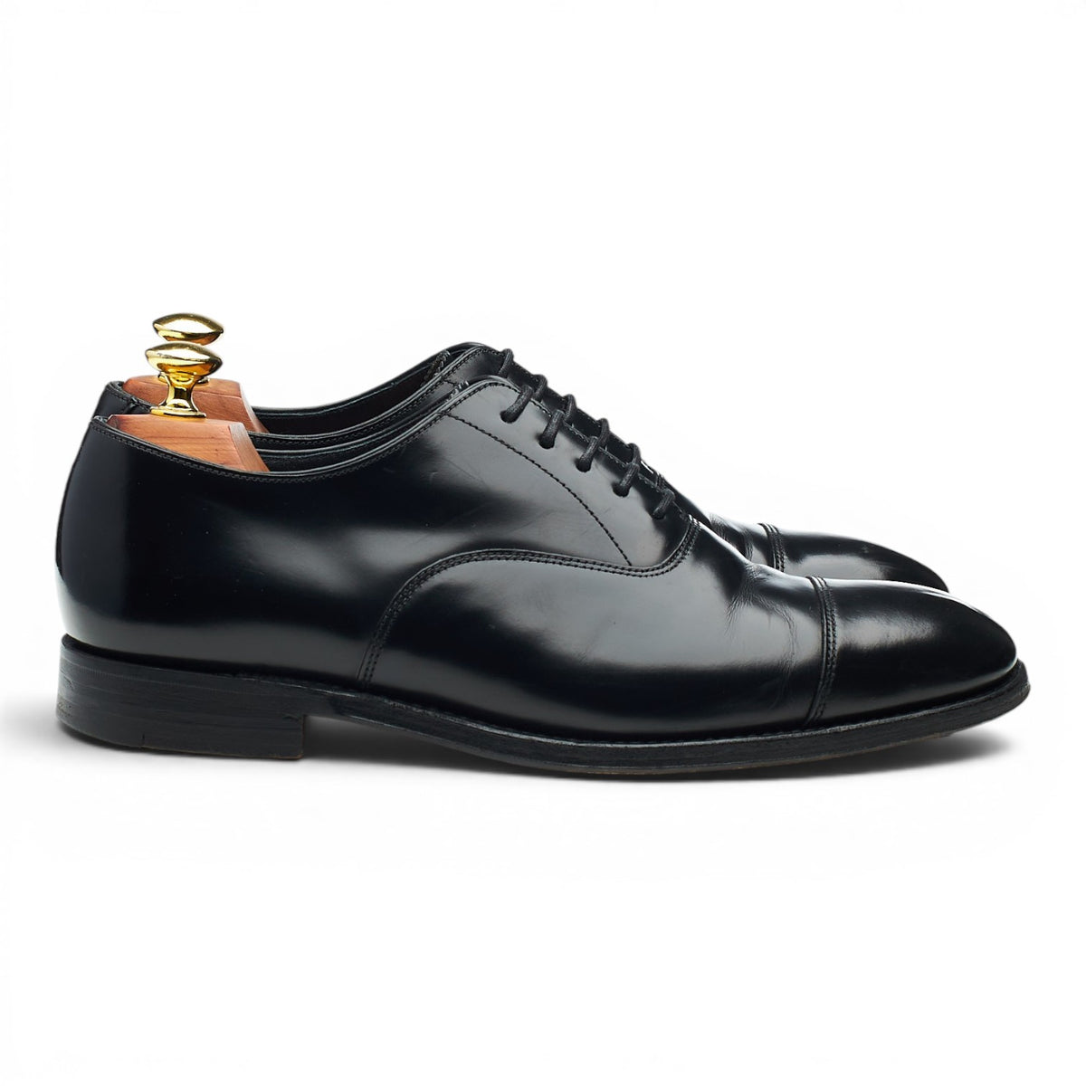 Herring 'Knightsbridge' Black Leather Oxford UK 7.5 F