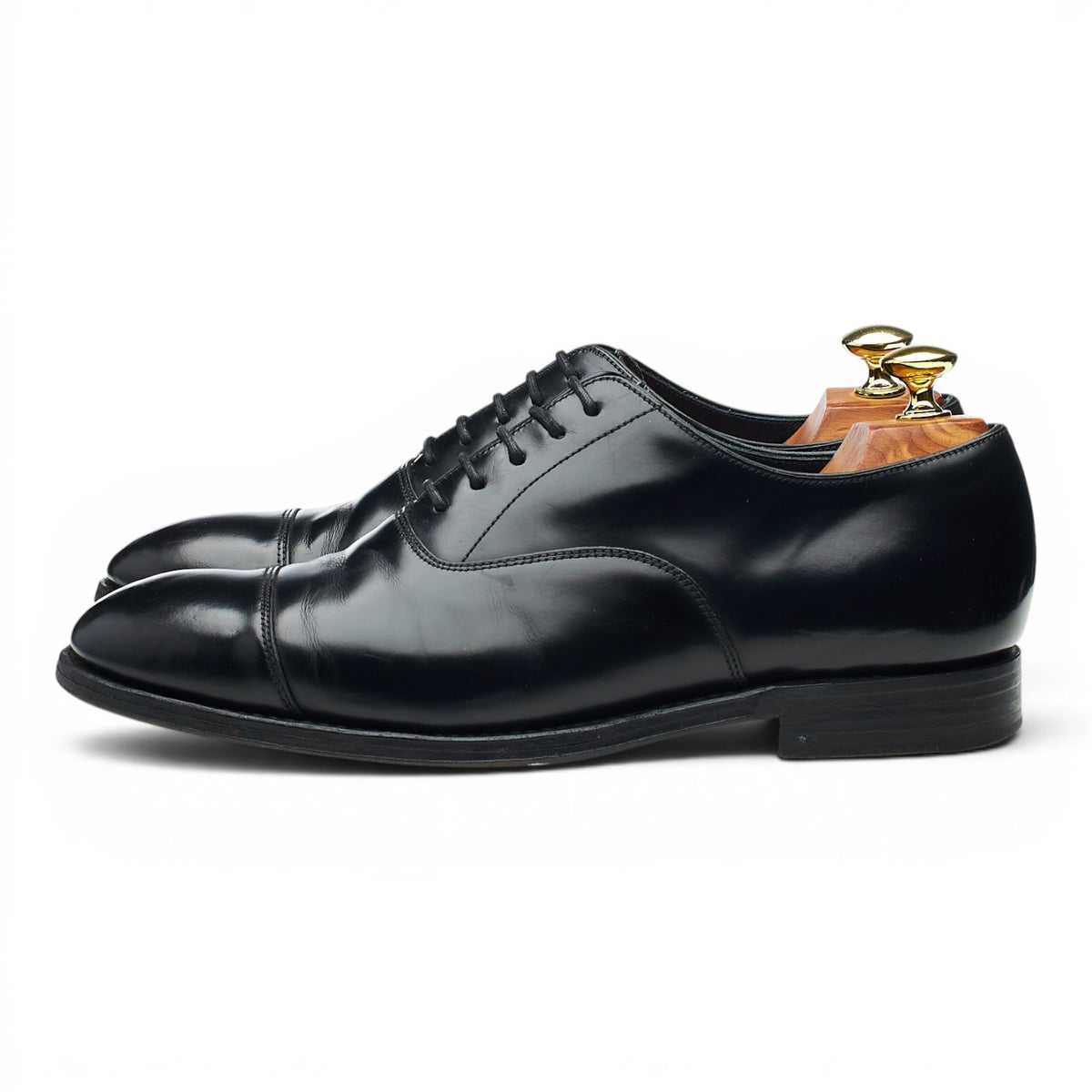 Herring 'Knightsbridge' Black Leather Oxford UK 7.5 F