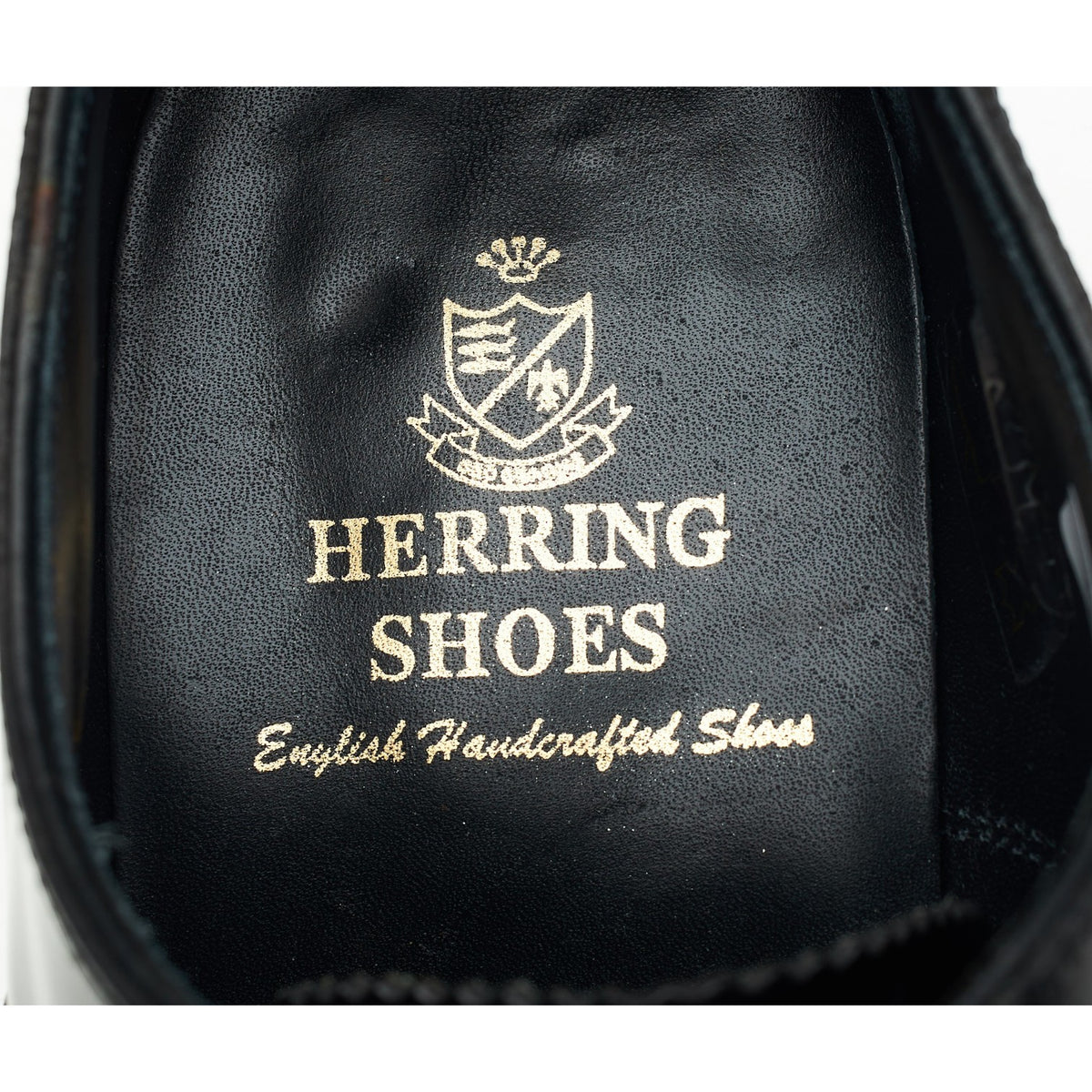 Herring 'Knightsbridge' Black Leather Oxford UK 7.5 F