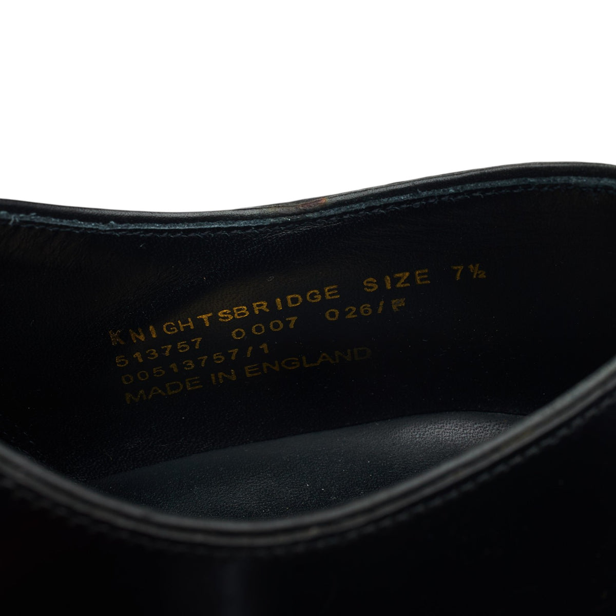 Herring 'Knightsbridge' Black Leather Oxford UK 7.5 F