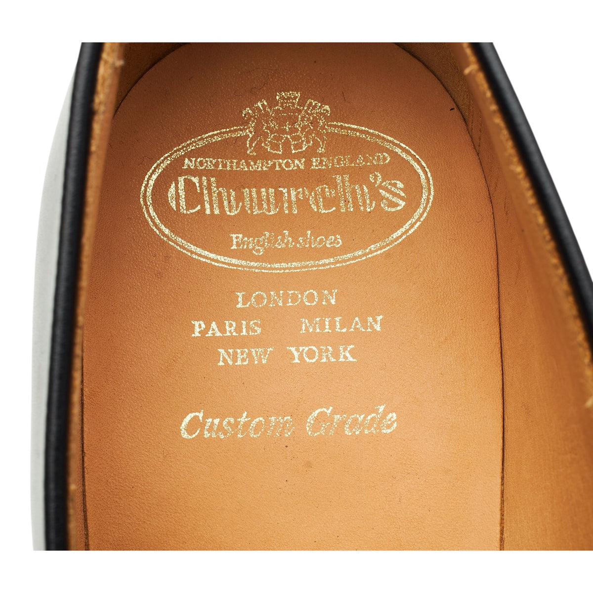'Swanley' Black Leather Split Toe Loafers UK 9.5 G